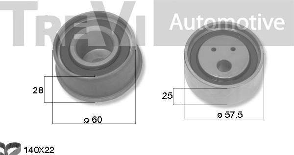 Trevi Automotive KD1472 - Комплект зубчатого ремня ГРМ autosila-amz.com