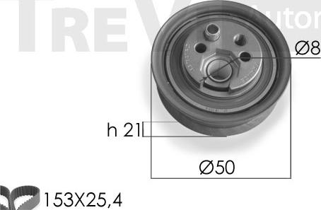 Trevi Automotive KD1059 - Комплект зубчатого ремня ГРМ autosila-amz.com