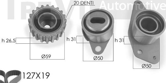 Trevi Automotive KD1056 - Комплект зубчатого ремня ГРМ autosila-amz.com