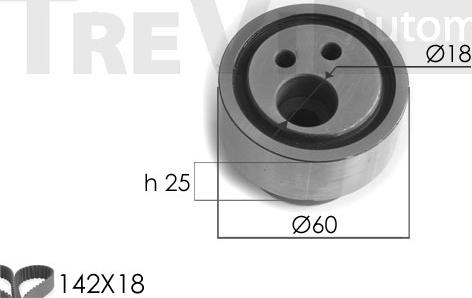 Trevi Automotive KD1064 - Комплект зубчатого ремня ГРМ autosila-amz.com