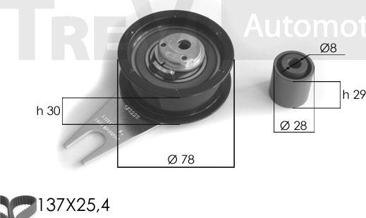 Trevi Automotive KD1088 - Комплект зубчатого ремня ГРМ autosila-amz.com