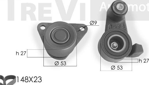 Trevi Automotive KD1083 - Комплект зубчатого ремня ГРМ autosila-amz.com