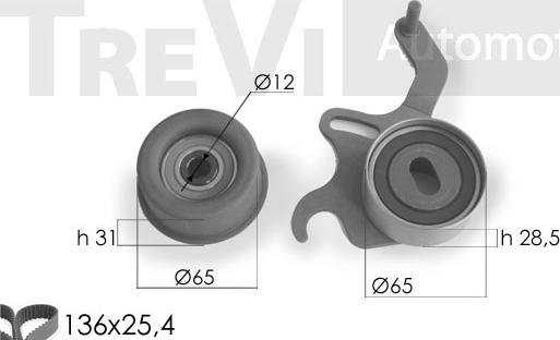 Trevi Automotive KD1074 - Комплект зубчатого ремня ГРМ autosila-amz.com