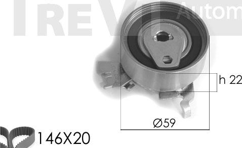 Trevi Automotive KD1169 - Комплект зубчатого ремня ГРМ autosila-amz.com