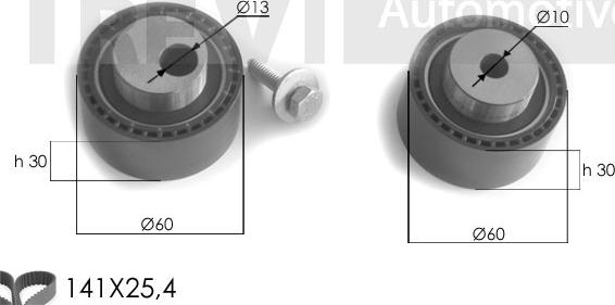 Trevi Automotive KD1107 - Комплект зубчатого ремня ГРМ autosila-amz.com