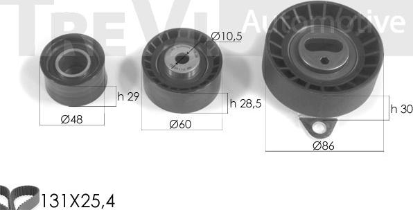 Trevi Automotive KD1181 - Комплект зубчатого ремня ГРМ autosila-amz.com