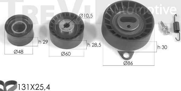 Trevi Automotive KD1182 - Комплект зубчатого ремня ГРМ autosila-amz.com