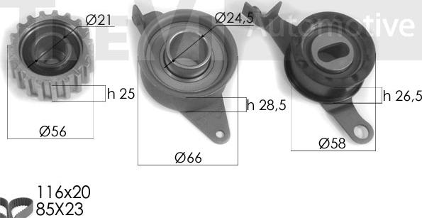 Trevi Automotive KD1124 - Комплект зубчатого ремня ГРМ autosila-amz.com