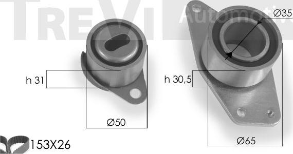 Trevi Automotive KD1172 - Комплект зубчатого ремня ГРМ autosila-amz.com