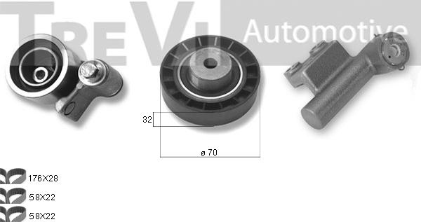 Trevi Automotive KD1393 - Комплект зубчатого ремня ГРМ autosila-amz.com