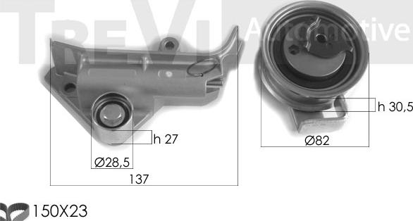 Trevi Automotive KD1347 - Комплект зубчатого ремня ГРМ autosila-amz.com