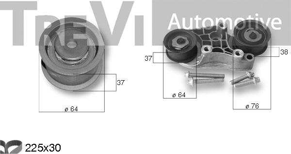 Trevi Automotive KD1351 - Комплект зубчатого ремня ГРМ autosila-amz.com