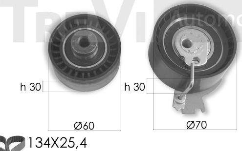 Trevi Automotive KD1364HP - Водяной насос + комплект зубчатого ремня ГРМ autosila-amz.com