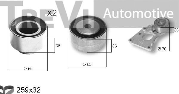 Trevi Automotive KD1366 - Комплект зубчатого ремня ГРМ autosila-amz.com