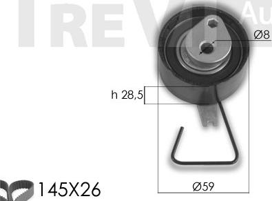 Trevi Automotive KD1315 - Комплект зубчатого ремня ГРМ autosila-amz.com