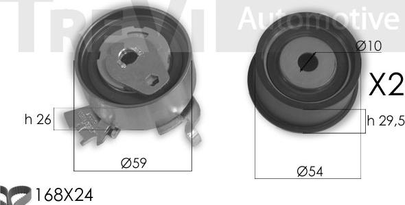 Trevi Automotive KD1383 - Комплект зубчатого ремня ГРМ autosila-amz.com