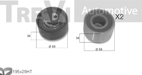 Trevi Automotive KD1329 - Комплект зубчатого ремня ГРМ autosila-amz.com