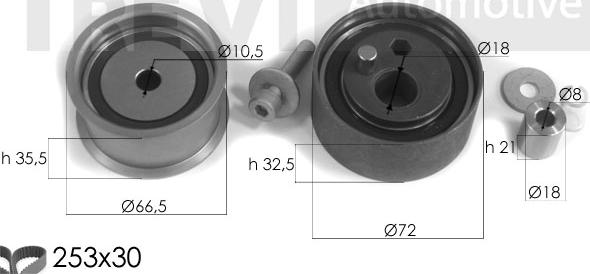 Trevi Automotive KD1326 - Комплект зубчатого ремня ГРМ autosila-amz.com