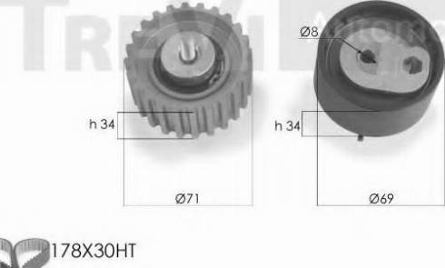 Trevi Automotive KD1253 - Комплект зубчатого ремня ГРМ autosila-amz.com