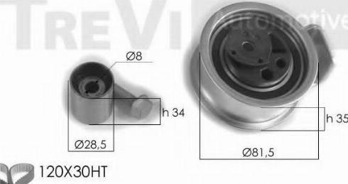 Trevi Automotive KD1266 - Комплект зубчатого ремня ГРМ autosila-amz.com