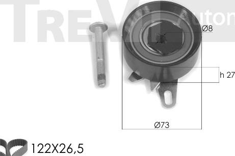 Trevi Automotive KD1262 - Комплект зубчатого ремня ГРМ autosila-amz.com