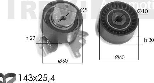 Trevi Automotive KD1284 - Комплект зубчатого ремня ГРМ autosila-amz.com