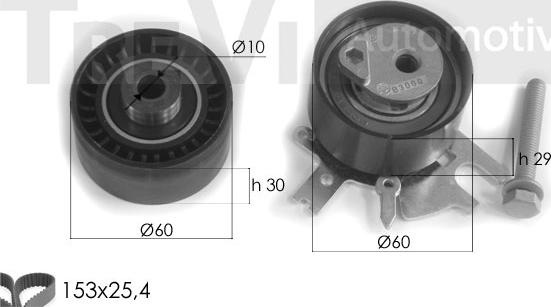 Trevi Automotive KD1283 - Комплект зубчатого ремня ГРМ autosila-amz.com