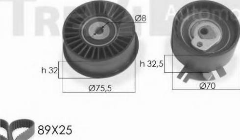 Trevi Automotive KD1222 - Комплект зубчатого ремня ГРМ autosila-amz.com