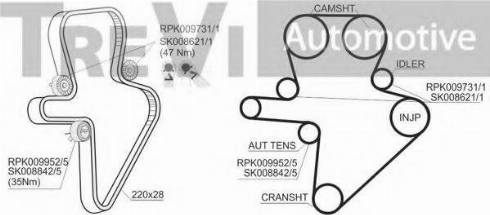 Trevi Automotive KD1275 - Комплект зубчатого ремня ГРМ autosila-amz.com