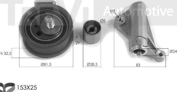 Trevi Automotive KD1277 - Комплект зубчатого ремня ГРМ autosila-amz.com