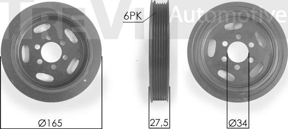 Trevi Automotive PC1094 - Шкив коленчатого вала autosila-amz.com