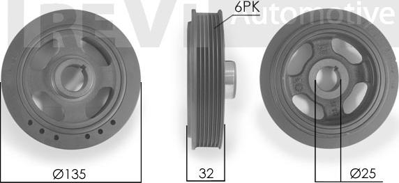 Trevi Automotive PC1097 - Шкив коленчатого вала autosila-amz.com