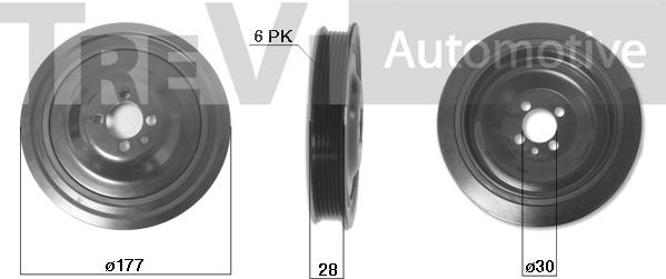 Trevi Automotive PC1260 - Шкив коленчатого вала autosila-amz.com