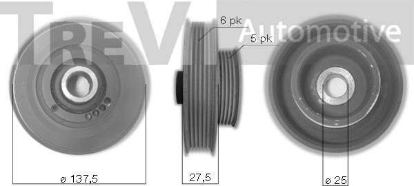 Trevi Automotive PC1205 - Шкив коленчатого вала autosila-amz.com