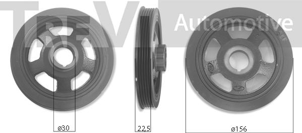 Trevi Automotive PC1223 - Шкив коленчатого вала autosila-amz.com