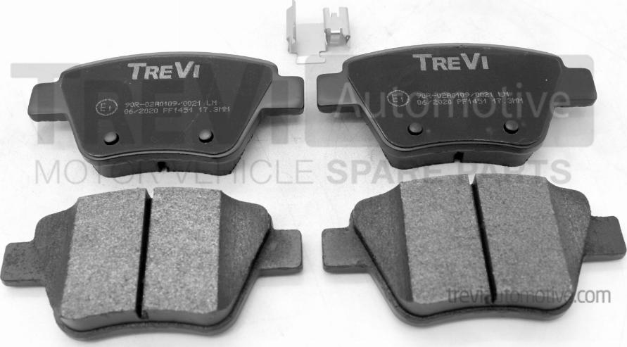 Trevi Automotive PF1451 - Тормозные колодки, дисковые, комплект autosila-amz.com