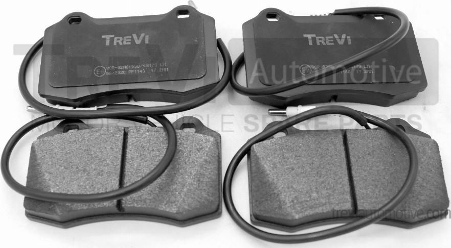 Trevi Automotive PF1140 - Тормозные колодки, дисковые, комплект autosila-amz.com