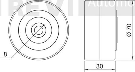 Trevi Automotive TA1918 - Ролик, поликлиновый ремень autosila-amz.com