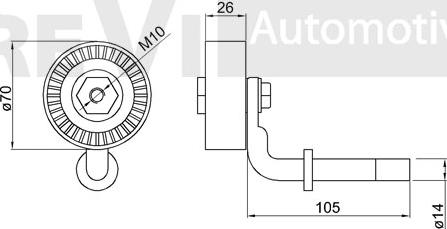 Trevi Automotive TA1551 - Ролик, поликлиновый ремень autosila-amz.com