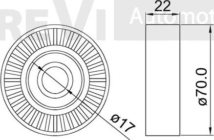 Trevi Automotive TA1565 - Ролик, поликлиновый ремень autosila-amz.com