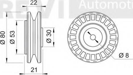 Trevi Automotive TA1042 - Ролик натяжителя, клиновой ремень autosila-amz.com