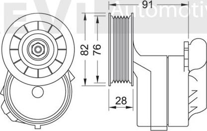 Trevi Automotive TA1366 - Натяжитель, поликлиновый ремень autosila-amz.com