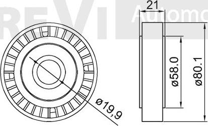 Trevi Automotive TA1260 - Ролик, поликлиновый ремень autosila-amz.com