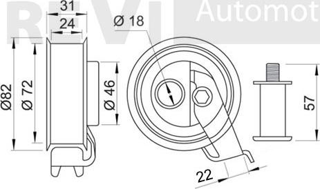 Trevi Automotive TD1683 - Натяжной ролик, зубчатый ремень ГРМ autosila-amz.com