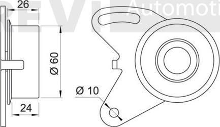 Trevi Automotive TD1052 - Натяжной ролик, зубчатый ремень ГРМ autosila-amz.com