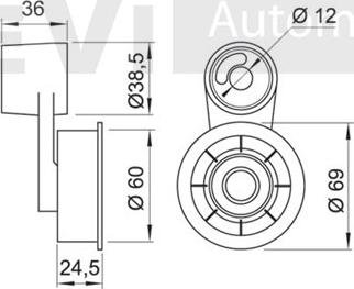 Trevi Automotive TD1007 - Натяжной ролик, зубчатый ремень ГРМ autosila-amz.com