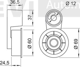 Trevi Automotive TD1131 - Натяжной ролик, зубчатый ремень ГРМ autosila-amz.com