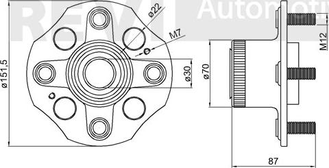 Trevi Automotive WB1474 - Комплект подшипника ступицы колеса autosila-amz.com