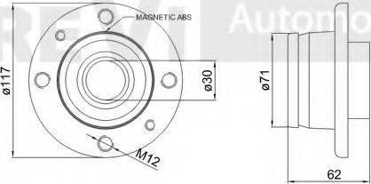 Trevi Automotive WB1634 - Комплект подшипника ступицы колеса autosila-amz.com