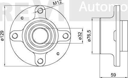 Trevi Automotive WB1676 - Комплект подшипника ступицы колеса autosila-amz.com